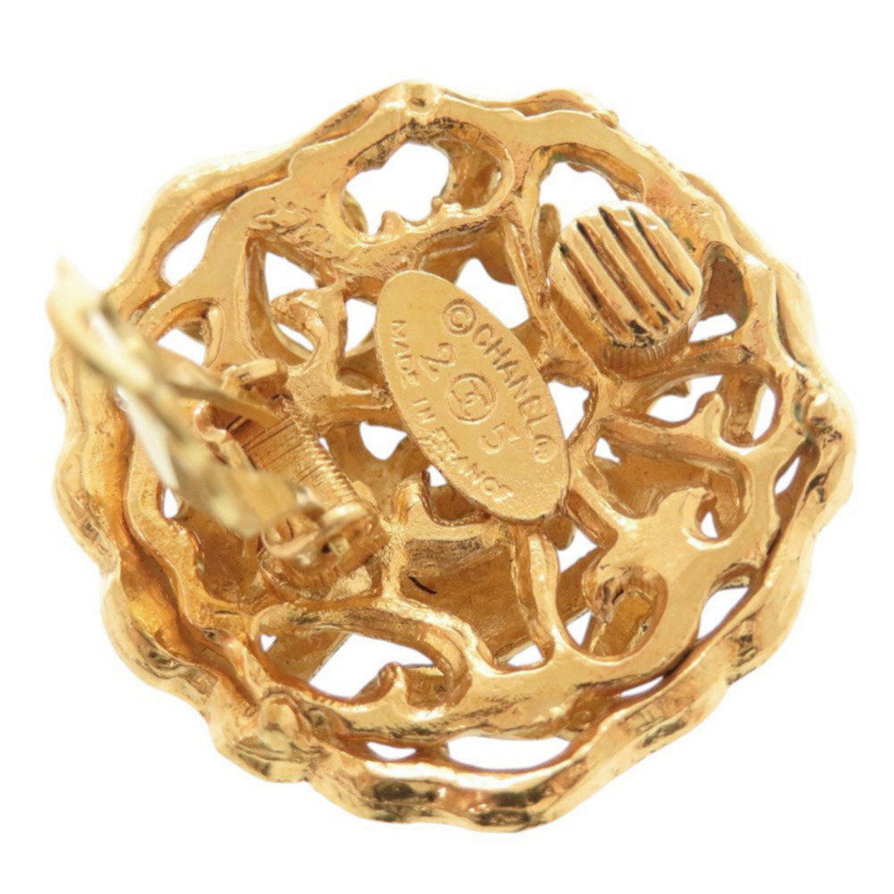 CHANEL Vintage Gold Logo Earrings - Picture 4 of 6